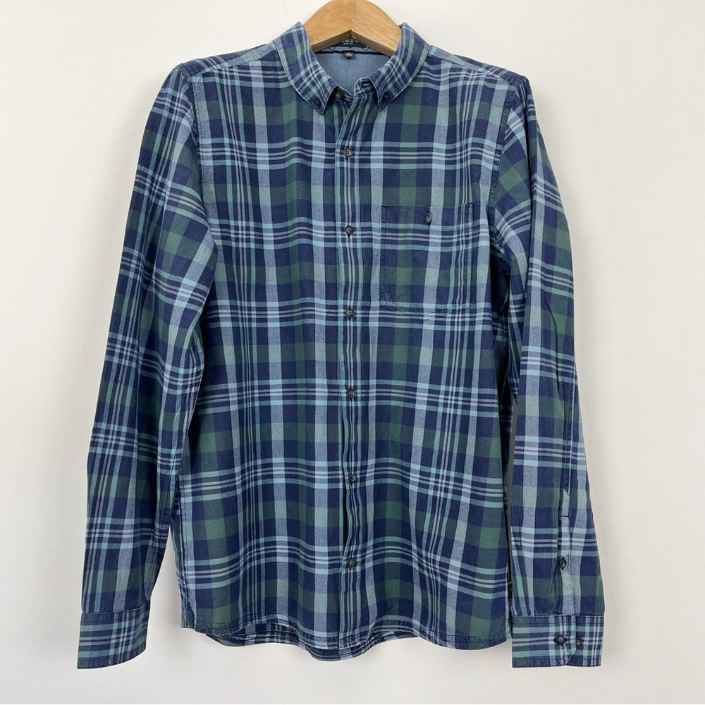Toad&Co Men’s Organic Cotton Checkered Long Sleeve‎ Buttoned Down Shirt Size XL